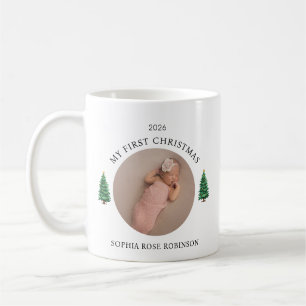 My First Christmas Personalized Name & Year Photo Coffee Mug