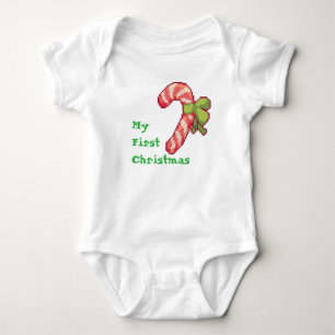 My first Christmas. Pixel Art, Pixelart Baby Bodysuit