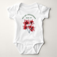 My First Christmas Poinsettia - Baby Name 