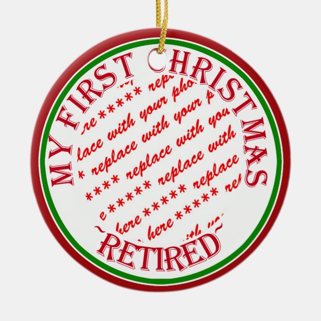 My First Christmas Retired Photo Frame Ceramic Ornament (Front)