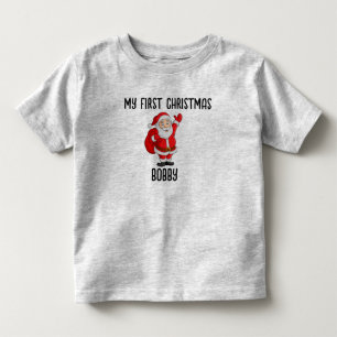 MY FIRST CHRISTMAS SANTA CLAUS ADD NAME T-SHIRT