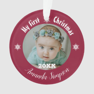 My first Christmas Snowflake Framed Ornament