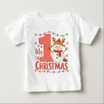 My First Christmas Typography Cute Snowman Baby T-Shirt<br><div class="desc">My First Christmas Typography Cute Snowman Baby Girl Baby Boy Baby T-Shirt features the text "My 1st Christmas" in modern script typography accented with a cute festive snowman and snowflakes. Perfect Christmas gift for a baby girl or baby boy. Created by Evco Studio www.zazzle.com/store/evcostudio</div>