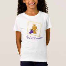 My First Communion Kids Tshirt, White Tshirt