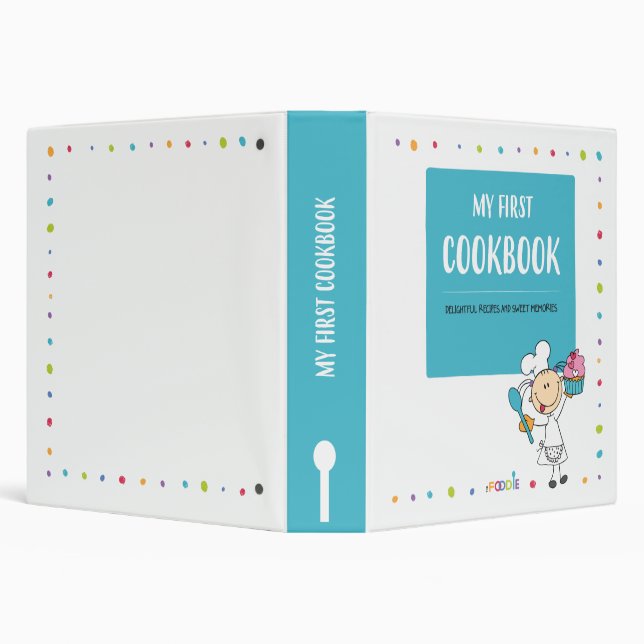 "MY FIRST COOKBOOK" Kids recipe binder (Background)