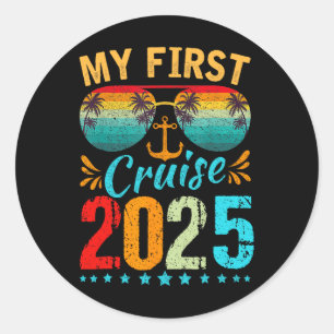 My First Cruise 2025 Tee Family Vacation Cruise Sh Classic Round Sticker
