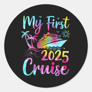 My First Cruise 2025 Vacation Matching Family Crui Classic Round Sticker