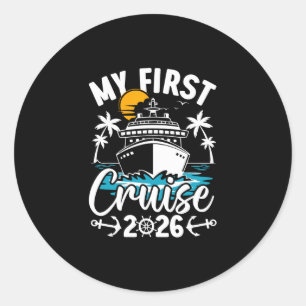 My First Cruise 2026 Cute Family Vacation Cruising Classic Round Sticker
