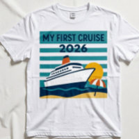 My First Cruise 2026 Retro Sunset Nautical Ship