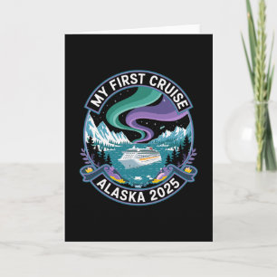 My First Cruise Alaska 2025 Shirt Northern Lights Card