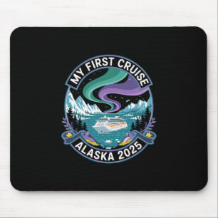 My First Cruise Alaska 2025 Shirt Northern Lights Mouse Pad