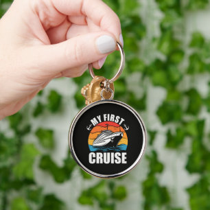 My First Cruise Funny Family Vacation Cruise ship Keychain