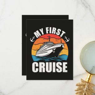 My First Cruise Funny Family Vacation Cruise ship Thank You Card