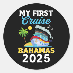 My First Cruise Hamas 2025 Cruise Vacation Trip Cr Classic Round Sticker