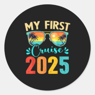 My First Cruise Squad 2025 Summer Vacation Matchin Classic Round Sticker