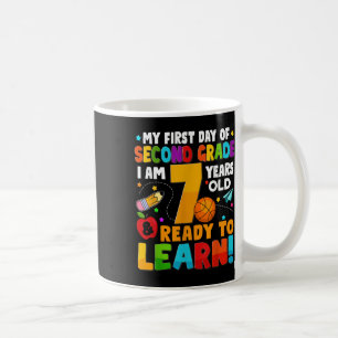 My First Day Of 2nd Second Grade Ready To Learn Ki Coffee Mug