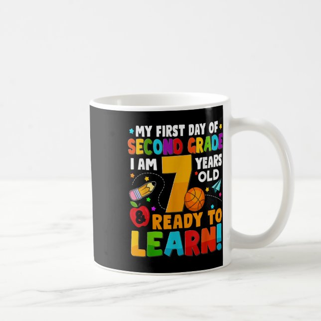 My First Day Of 2nd Second Grade Ready To Learn Ki Coffee Mug (Right)