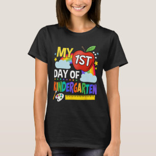 My First Day Of Kindergarten Fun Colourful Rainbow T-Shirt