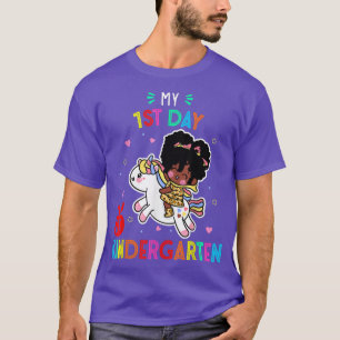 My First Day Of Kindergarten Unicorn Girls 1st Day T-Shirt