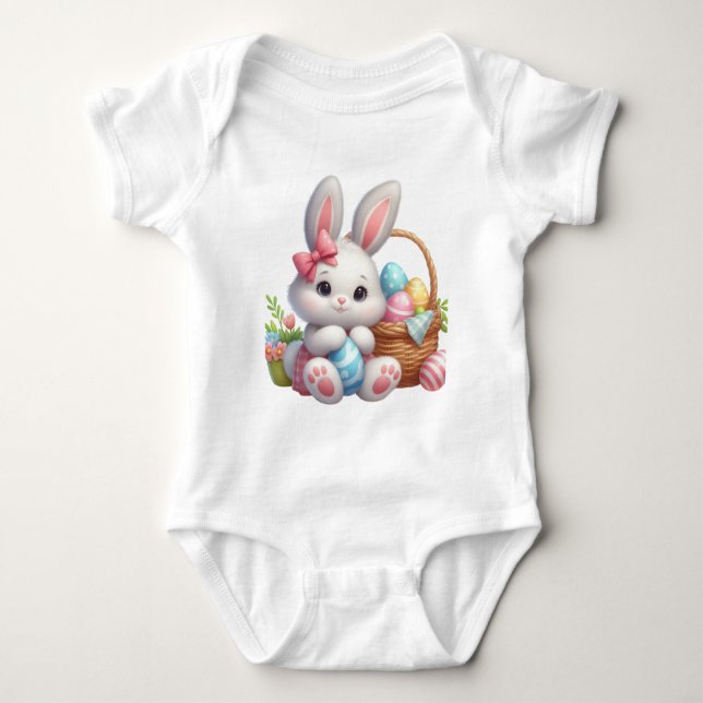 My First Easter 2026 Baby Bodysuit Custom Name (Front)