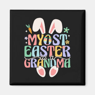 My First Easter As A Grandma Funny Easter Bunny Ne Magnet