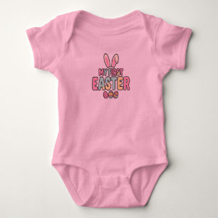 My First Easter Baby Bodysuit Cute Bunny Oufit