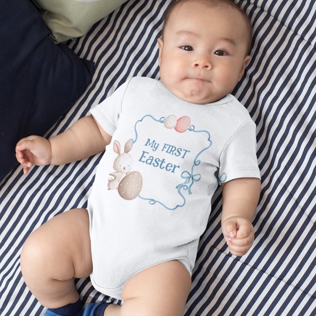 My First Easter Blue Baby Boy Bodysuit (Creator Uploaded)