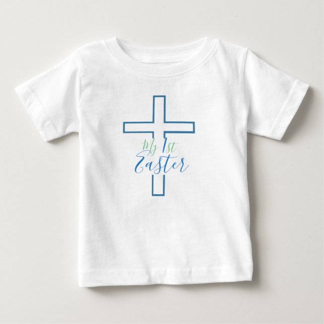 My First Easter Blue Cross T-Shirt (Front)