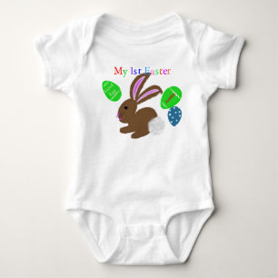 My First Easter Bunny Rabbit NAME Baby Bodysuit