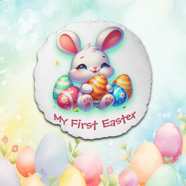 My First Easter for Girls | Round Pillow (Creator Uploaded)
