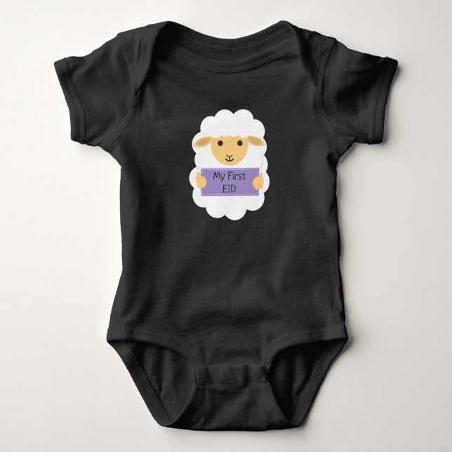 My first eid - baby sheep bodysuit (Front)