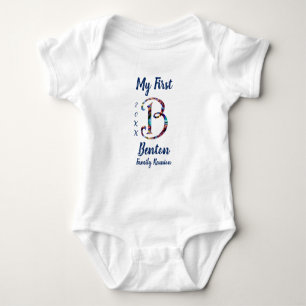 My First Family Reunion Letter B Tie-Dye Monogram Baby Bodysuit