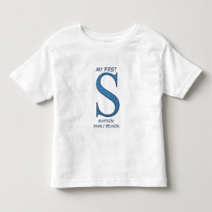 My First Family Reunion Letter S Monogram Toddler T-shirt