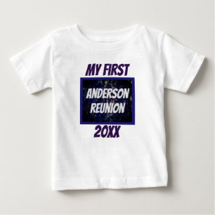 My First Family Reunion Navy Blue Keepsake Baby T-Shirt