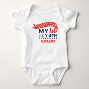 My First Fourth of July Personalized Baby Bodysuit