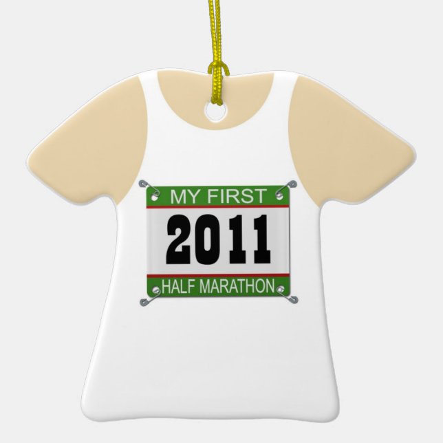 My First Half Marathon - 2011 Ceramic Ornament (Front)