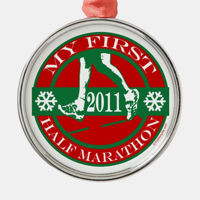 My First Half Marathon - 2011 Metal Ornament (Front)