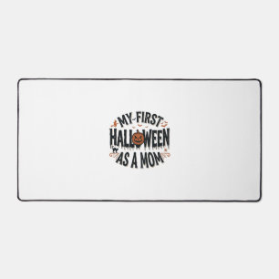 My First Halloween as a Mom Vintage Halloween Desi Desk Mat
