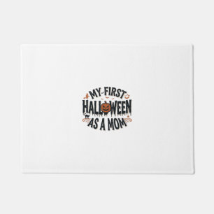 My First Halloween as a Mom Vintage Halloween Desi Doormat