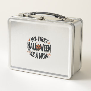 My First Halloween as a Mom Vintage Halloween Desi Metal Lunch Box