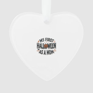 My First Halloween as a Mom Vintage Halloween Desi Ornament