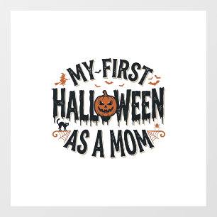 My First Halloween as a Mom Vintage Halloween Desi Window Cling