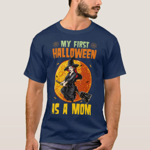 My First Halloween As A Mom Witch Pregnancy Announ T-Shirt