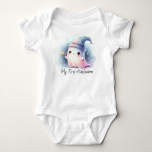 My First Halloween Cute Ghost Baby Bodysuit