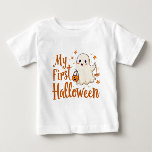 My First Halloween - Cute Ghost Design Kids Baby T-Shirt