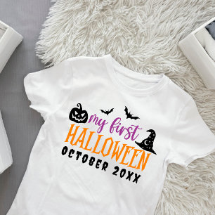 My First Halloween Cute Infant Personalized Baby T-Shirt