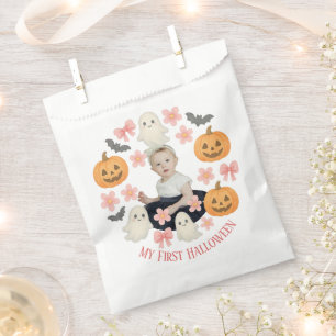 My First Halloween   Cute Pumpkin & Ghost Wreath  Favour Bag