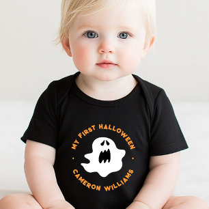 My first Halloween cute spooky cartoon ghost Baby Bodysuit