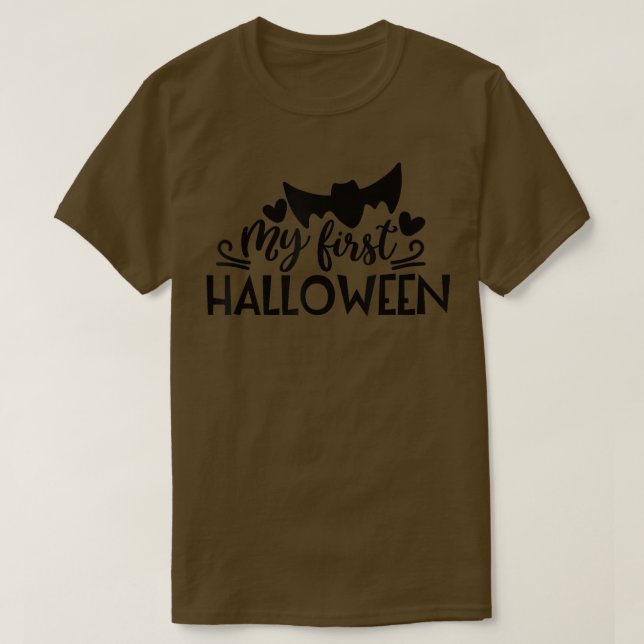 My First Halloween  Funny Halloween  T-Shirt (Design Front)