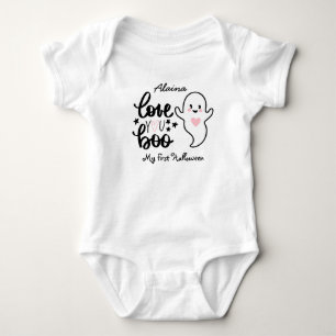 My First Halloween Love You Boo Baby Bodysuit